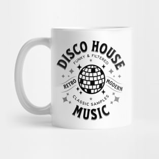 DISCO HOUSE  - Retro Modern Disco Ball (black/grey) Mug